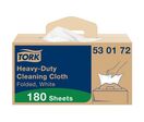 Tork - Chiffon de Nettoyage Ultra Résistant Plié Blanc - 180 Feuilles/Paquet - Usage Alimentaire