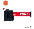 Support mural magnétique avec sangle Rouge Zone contaminée 4m x 50mm - 2050296