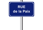 Panneau de rue alu 450 x 250 mm triple listel
