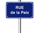 Panneau de rue alu 450 x 250 mm triple listel