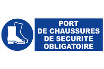 Panneau Port de chaussures de sécurité obligatoire - Rigide 450x150mm - 4030654