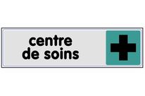 Plaquette de porte Centre de soins - Plexiglas couleur 170x45mm - 4032689