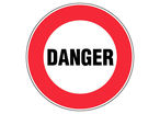 Panneau Danger (texte) - Rigide Ø300mm - 4062181