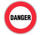 Panneau Danger (texte) - Rigide Ø300mm - 4062181