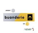 Plaquettes de porte 170x45mm - Buanderie - Argent &amp; Or