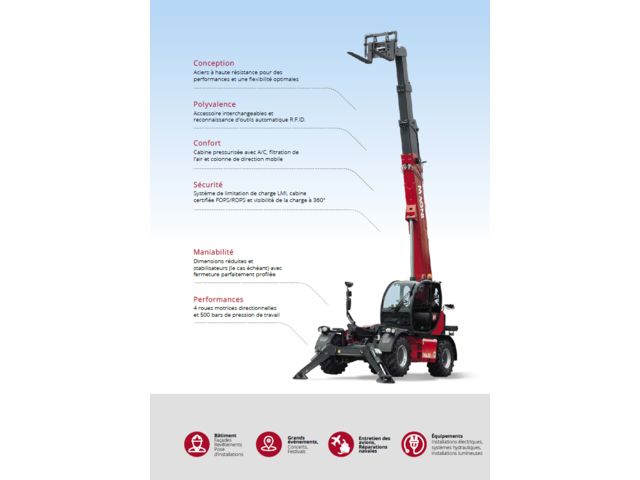 Chariot Télescopique ( Capacité 5 500 KG - Hauteur de levée 15 mètres )  | Retra-Flex M, 1 et 2