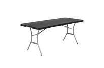 Lifetime - Table pliante noire 183x76 cm - 6 personnes - Charge 200 kg - Idéale extérieur