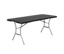 Lifetime - Table pliante noire 183x76 cm - 6 personnes - Charge 200 kg - Idéale extérieur