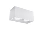 Plafonnier 2 Spots pour Ampoule GU10 - Blanc