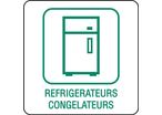 Panneau déchetterie réfrigérateurs congélateurs