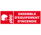 Panneau Ensemble d'équipement d'incendie - Rigide 450x150mm - 4030852