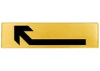 Plaquette Flèche en haut à gauche - Plexiglas or 170x45mm - 4490670