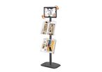 Porte-affiches Cadro-Clic® 1 cadre A4 et 2 étagères Plexiglass