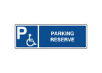 Panneau d'indication horizontal parking réservé handicapés