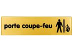 Plaquette Porte coupe-feu - Plexiglas or 170x45mm - 4490892