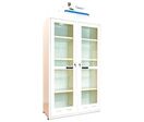 Trionyx - Armoire Haute 2 Portes Vitrées 280L - 2 Compartiments - Acier Blanc - Sécurité Multirisques