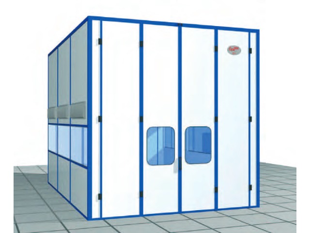 Cabine de peinture à filtration sec - Série avec aspiration par caillebotis et ciel ouvert