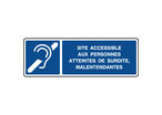 Panneau d'information horizontal accessible malentendants