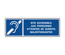 Panneau d'information horizontal accessible malentendants