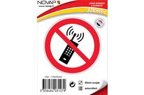 Panneau Téléphone mobile interdit - Vinyle adhésif Ø80mm - 4031279