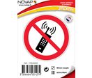 Panneau Téléphone mobile interdit - Vinyle adhésif Ø80mm - 4031279
