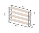 Rayonnage mi-lourd sol+4 | RMLMAN20002500400S4