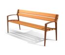 Banc public Minsk design en fonte et bois tropical