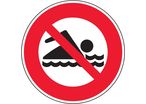 Panneau de signalisation baignade interdite