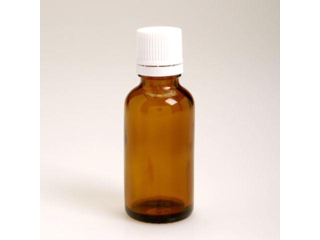 Flacon Gouttes 30 ml en verre jaune - Bague: DIN18