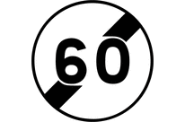 Panneau fin de limitation de vitesse B33
