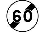 Panneau fin de limitation de vitesse B33