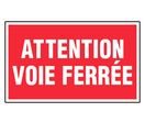 Panneau Attention voie ferrée - Rigide 330x200mm - 4160078