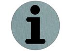 Plaquette de porte Informations - Aluminium brosse Ø75mm - 4383002