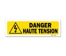 Panneau danger haute tension - Fond jaune