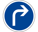 Panneau obligation direction à droite B21c1