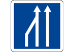 Panneau indication réduction de voies C28 ex.3