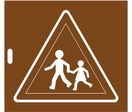 Pochoir panneau danger A13a