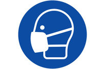 Panneau Port protection temporaire des voies respiratoires - Rigide Ø180mm - 4041452