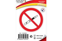 Panneau Défense de vapoter - Vinyle adhésif Ø80mm - 4232034