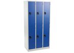 Manutan Expert - Vestiaire multicases Modulo 6 portes Gris/Bleu - 180x88,5x50 cm - Acier Époxy - Livré monté - Fermeture à clé