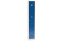 Manutan Expert - Vestiaire multicases 1x2 cases 300mm Bleu - Acier, Monté, 10 ans Garantie