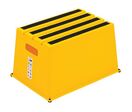Manutan Expert - Marchepied Antidérapant 1 Marche Jaune - Charge 230kg - Polyéthylène - Norme EN 14183