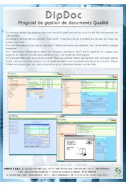 Catalogue Plaquette du logiciel de gestion de documentations qualité : dipdoc