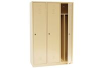 Manutan Expert - Vestiaire Industrie Salissante 3 Cases sur Socle - Acier Beige - 1800x1185x500mm - Livré Monté
