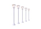 Borne LED Extérieure 90cm pour Ampoule E27 (Pack) - Pack de 5 / Blanc