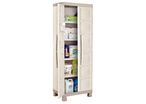 Armoire haute 2 portes gris/taupe