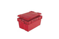 Bac gerbable rouge avec couvercle 31051UN Allibert