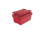 Bac gerbable rouge avec couvercle 31051UN Allibert