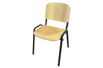 Chaise Iso, assise et dossier en bois