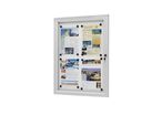 Vitrine d'Affichage Intérieur/Extérieur METAL 4 feuilles A4